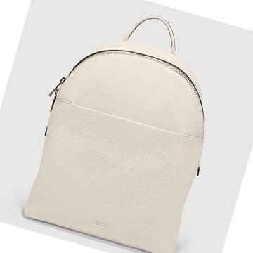 Men's Ecco Textureblock Small Backpacks Beige | Canada 686EBC